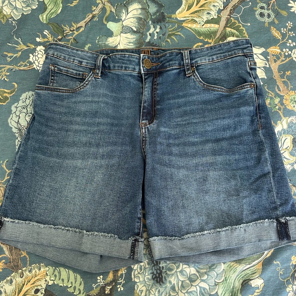 Kut from the Kloth Blue Jean Shorts with Cuffed Hem